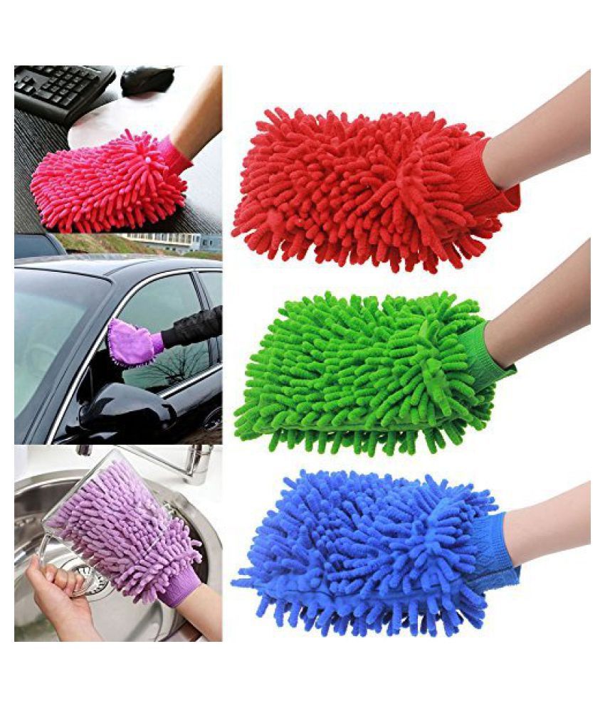 Car Wash Washing Microfiber Chenille Mitt Auto Cleaning Glove Dust Washer Window Washing Tool Home Cleaning Car Wash Glove