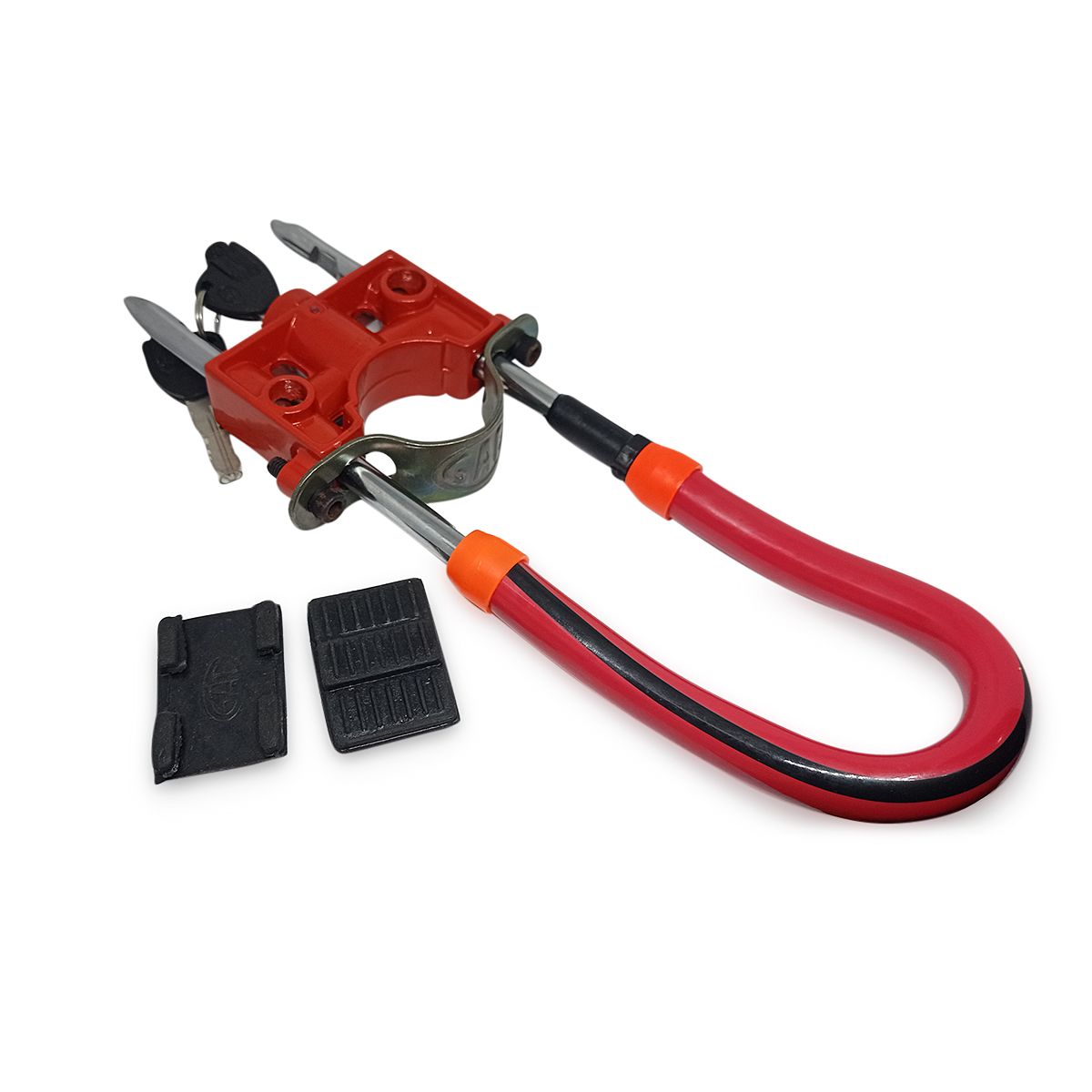 Motorcycle Front Fork Lock Black/Red Non Disc All Bike