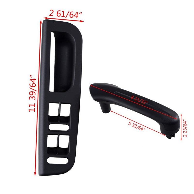 1 Set Inside Door Handle Door Armrest & 1Pcs Black Rear Ashtray Bin Ash Tray + Side Caps for Bora Jetta Golf 4 Mk4