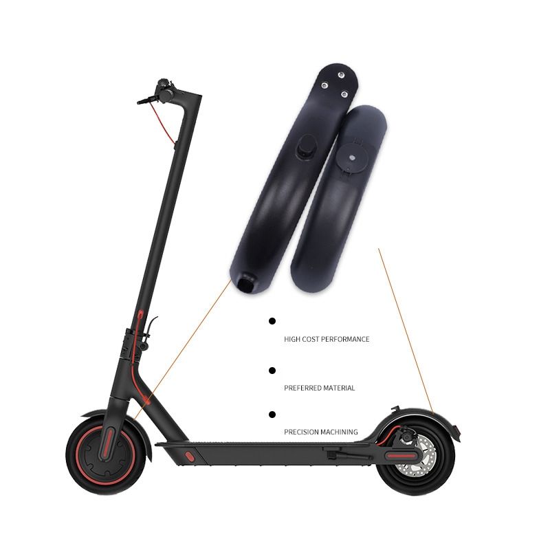 Suitable for Xiaomi M365 Electric Scooter Accessories Black Front and Rear Fenders with Hooks