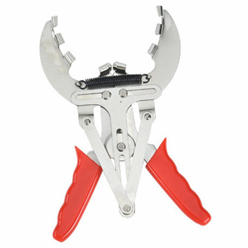 1 Piece Auto Piston Ring Plier Clamp  Metal Powerful Piston Ring Expander  Adjustable Pistons Rremove Handheld Tools - Red + silver 40-100mm