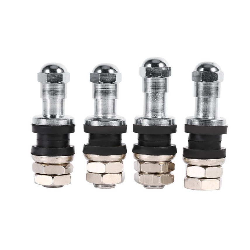 Tire Valve 4Pcs Professional Car Tubeless Wheel Stem Durable Metal AD