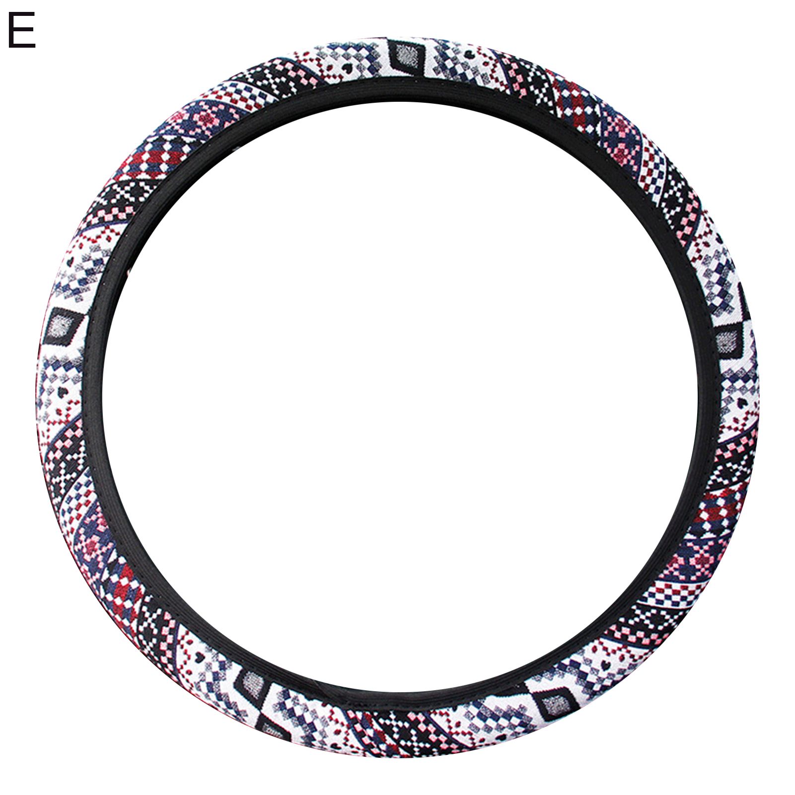 Car Steering Cover Sweat-proof Ethnic Linen Car Steering Wheel Cushion