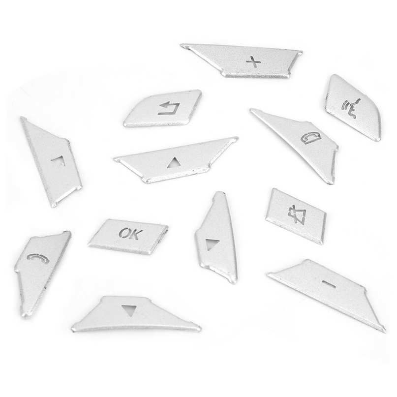 Steering Wheel Button Sticker 12pcs/Set Car Patch Protection Trim Fit for Mercedes Benz W204 W212 W117