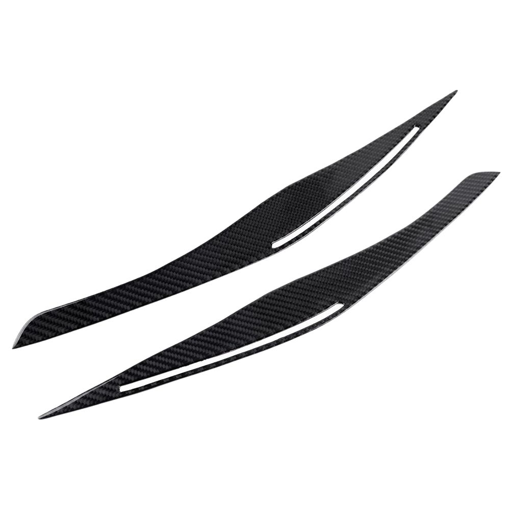 Carbon Fiber Headlight Eyelid Eyebrow Cover Stickers Trim for BMW E90 E91 328I 335I M3 2006-2011