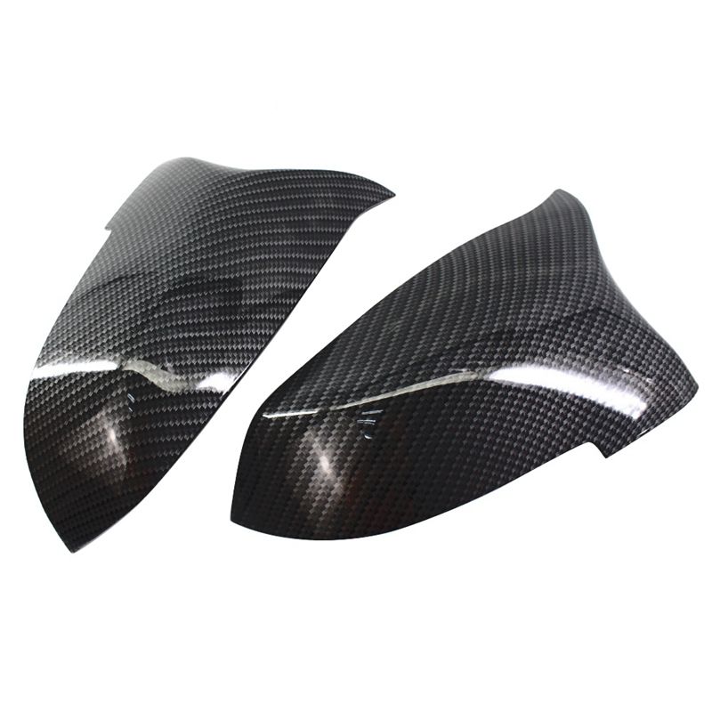 Side Rearview Mirror Cover Cap Fit for -BMW- 5 6 7 Series F10 F07 F01 Carbon Fiber