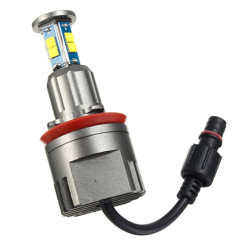 Universal NEW H8 LED Angel Eyes Halo Ring Light Bulbs HID Xenon White For BMW