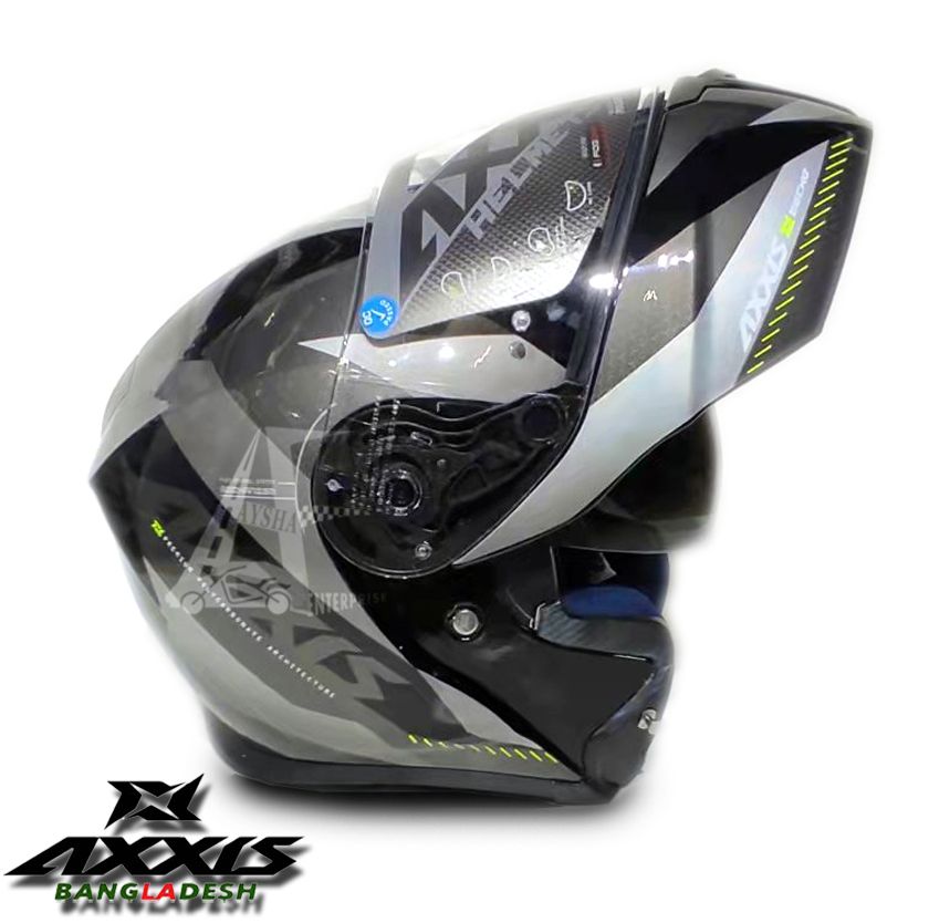 Full Face Axxis Eagle Gecko SV  Shield B2 Glossy Grey - Helmet