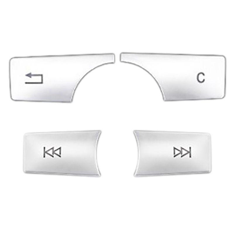 2Pcs Car Multimedia Volume Buttons Stickers Cover Trim & 2Pcs Car Multimedia Button Trim Cover Decoration Sticker