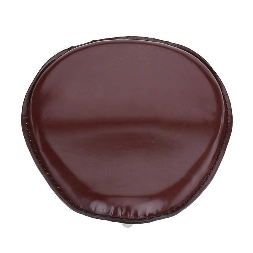 3" Motorcycle Leather Solo Seat w/Mount Spring Bracket Brown for Honda Yamaha DY