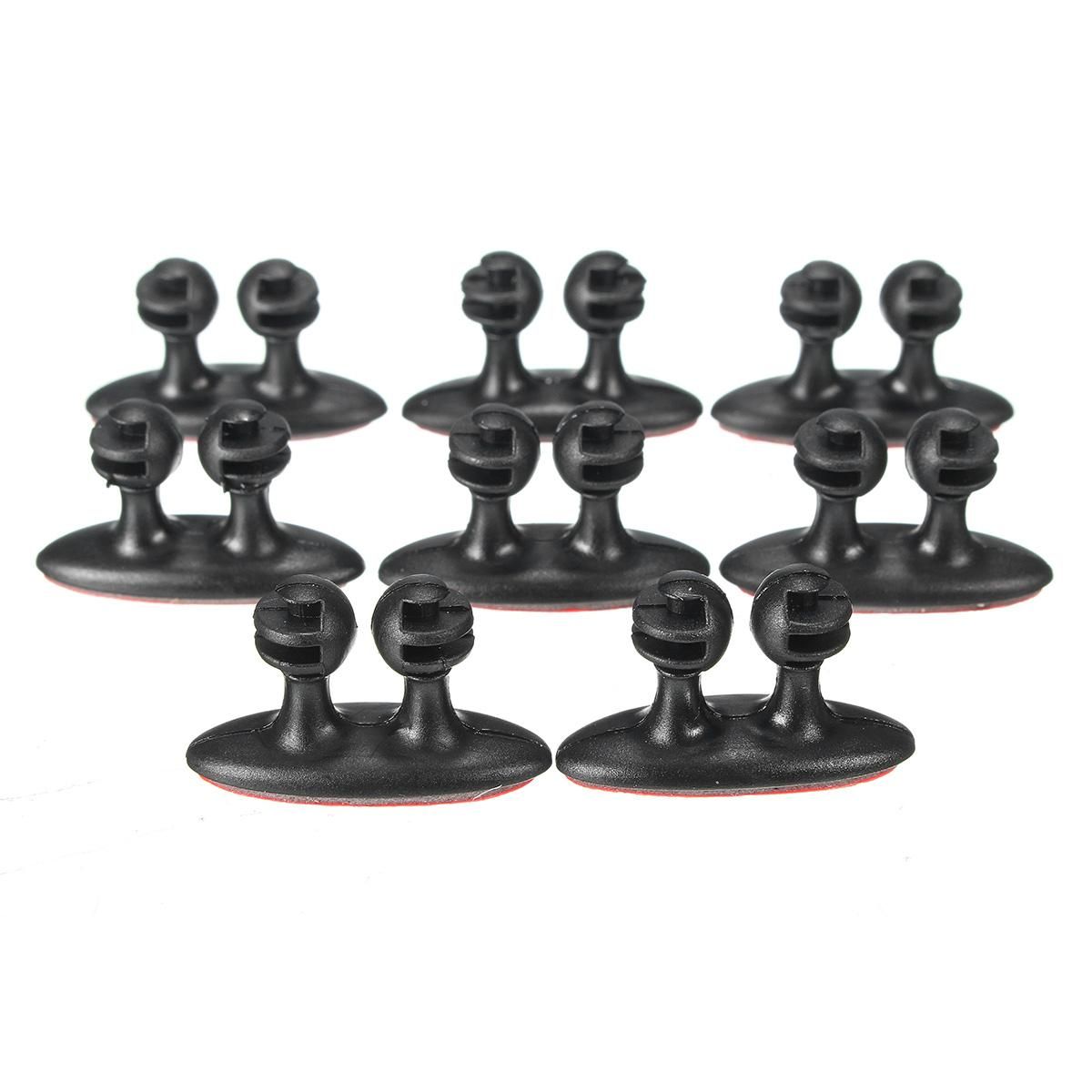 8 Pcs Adhesive Motors Phone USB Charger Line Clasp Wire Cord Drop Cable Clip Holder Car -