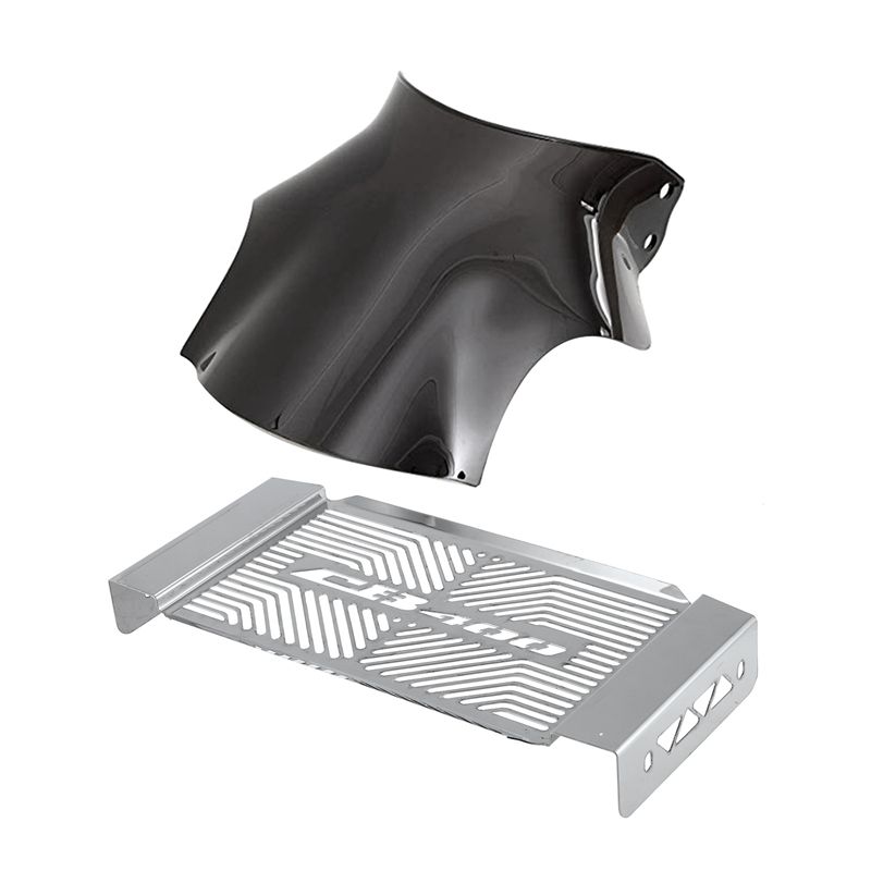 Motorcycle Front Windshield for Honda Hornet Cb400 & Motorcycle Engine Radiator Guard Grille Cover