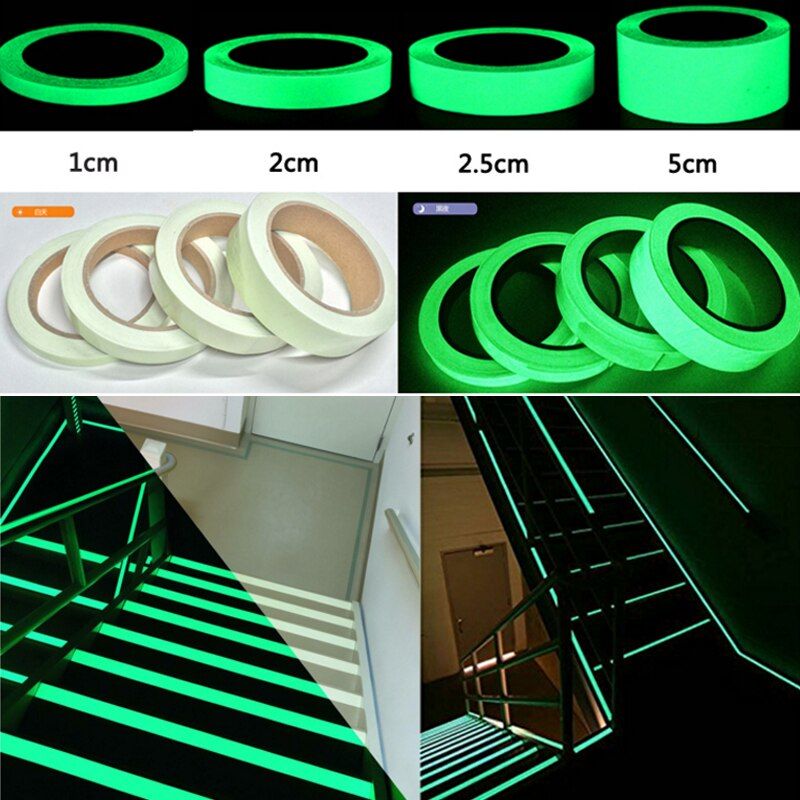 glow in the dark safety stage stickers home decorations self-adhesive warning tape night vision wall sticker