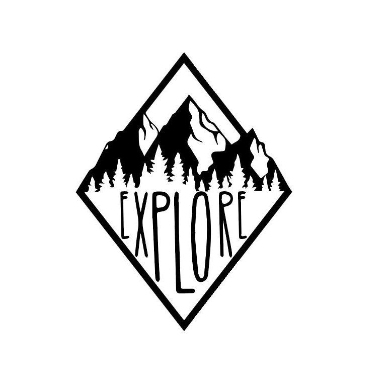 Explore Mountain Decal Car Decor Art Landscape adventure travel Car Stickers Waterproof Vinyl Car Decal L592