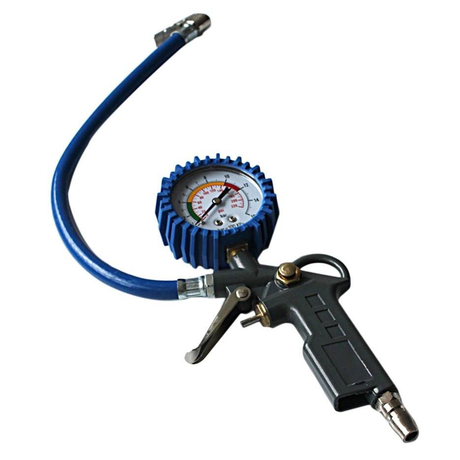 Multi-functional Car Truck Air Tire Pressure Inflator Gauge Dial Meter Vehicle Tester Tyre Inflation Gun Monitoring Tool