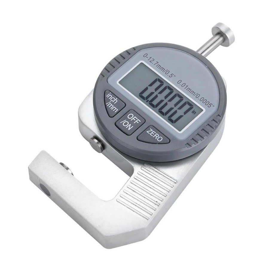 Thickness Gauge Digital LCD Readout Percentile 0-12.7mm/0.5" 0.01mm / 0.0005" Flat Measure Head