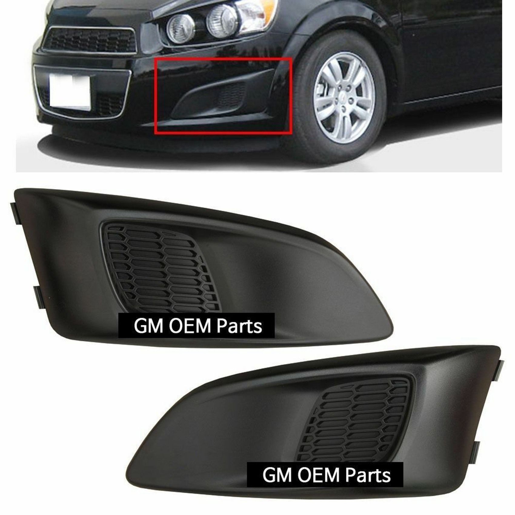 Front Right Fog Lamp Cover for 2012-2016 Chevrolet Sonic Sedan