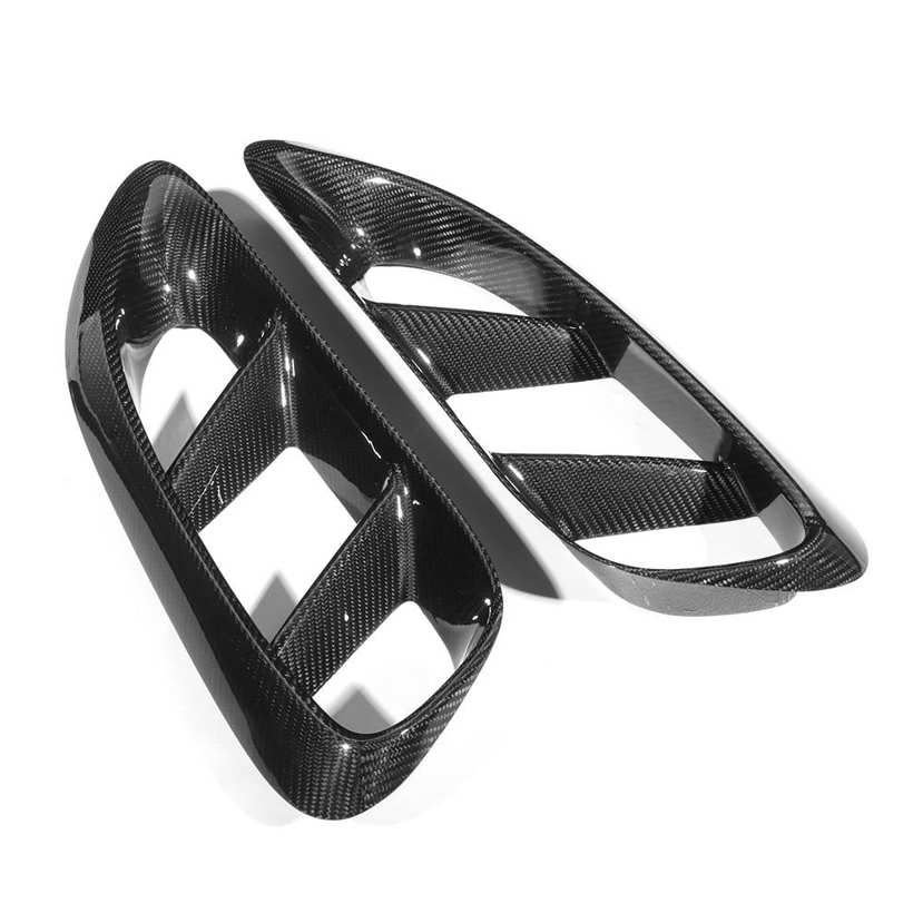 Car Exterior Decoration 2pcs Carbon Fiber Fender Trim Side Vent Grille Fits for Porsche 718 Cayman / Boxster