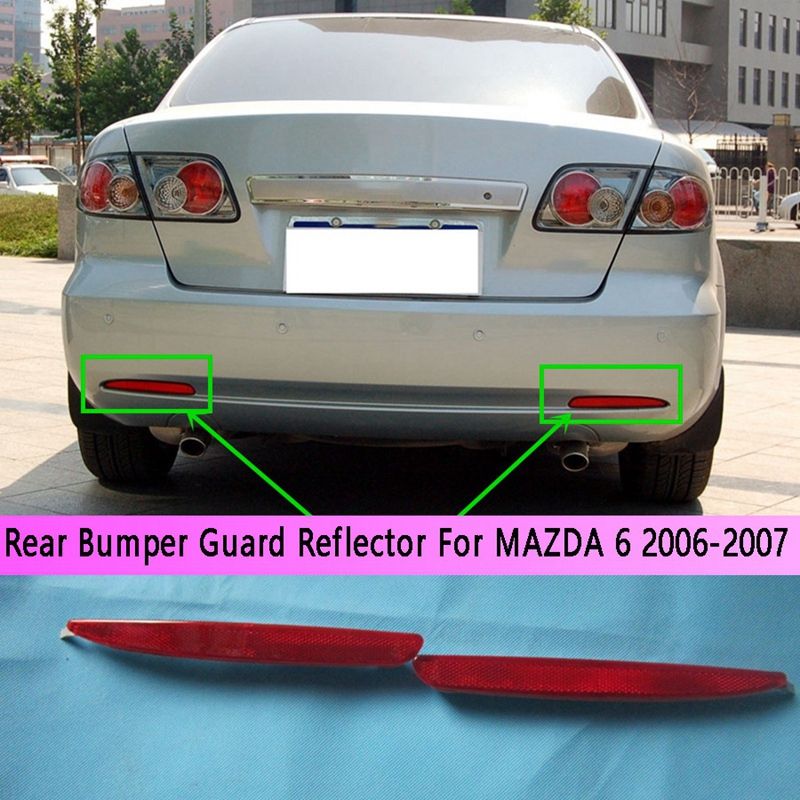 1Pair Rear Bumper Guard Reflector LED Tail Light Signal Light