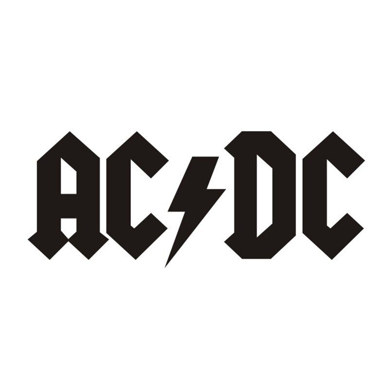 Cool ACDC Art Car Body Decals Fashion And Simple Car Window  Vinyl Art Pattern Removable Car Decor CY014