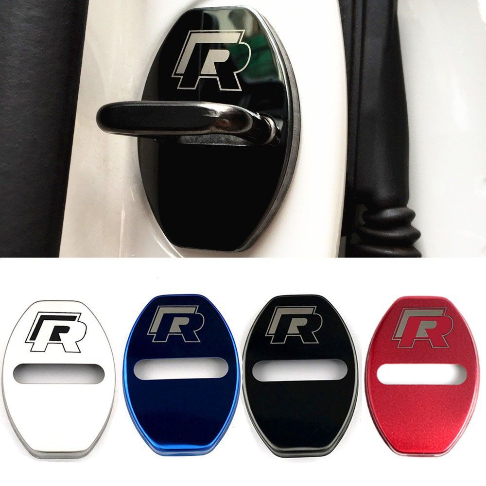 4pcs Door stopper protective cover Foss VW GTI golf tiguan polo T4 T5 and other car series stainless steel door lock cover