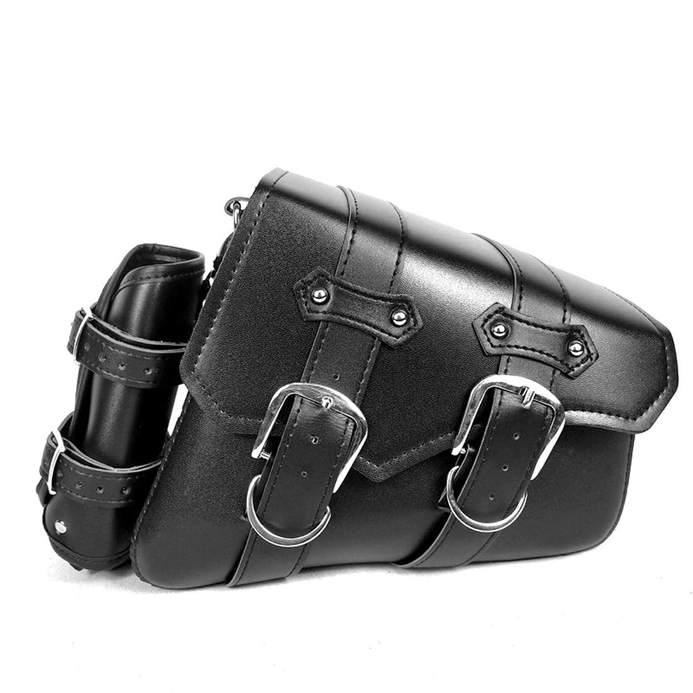Motorcycle Side Bag Motorcycle Modified Side Bag Side Box And Side Package Kit Hanging Bag Motorcycle Saddlebags Side Tool Bag Leather Luggage Saddle Bag Pouch Black Universal