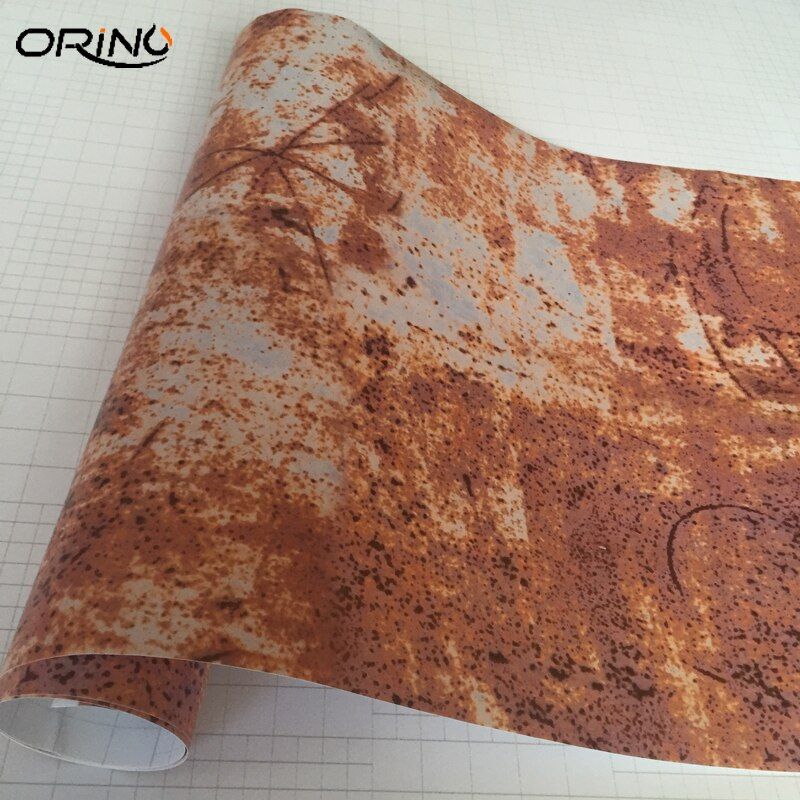 ORINO Rusting Wrap Vinyl Film Self-adhesive PVC Car Sticker DIY Rusty Decal For Auto Scooter Motorcycle Car Rust Foil Wrapping