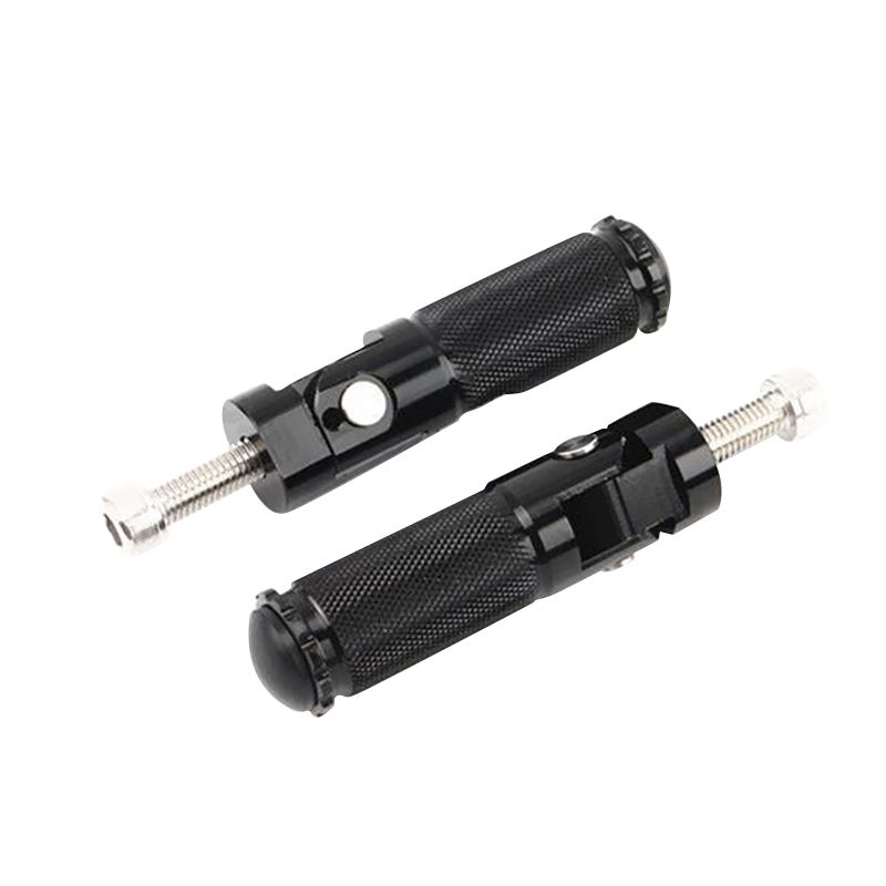 Black 8Mm Cnc Universal Motorcycle Bike Folding Foot Pegs Rear Rest Racing Cruiser Chopper Cafe Racer Old School Bobber Touring Dirt Bike