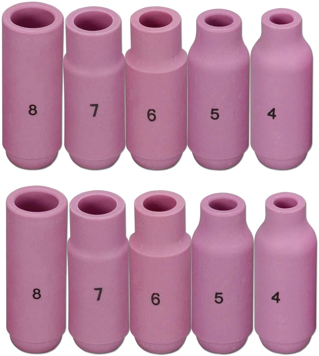 TIG Alumina Nozzles Ceramic Shield Cup 10N46 10N47 10N48 10N49 10N50 Fit DB PTA SR WP 17 18 26 TIG Welding Torch 10pcs …