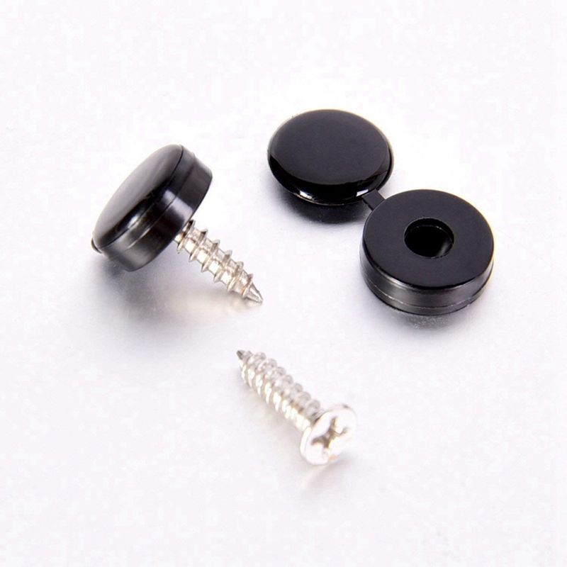 Screw Cap Cup Washer Hinged Cover Black ( Pack of 100 )