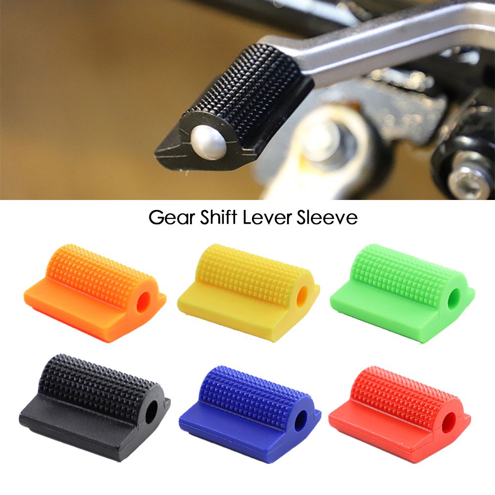 Universal Motorcycle Shift Gear Lever Pedal Rubber Cover Shoe Protector Foot Peg Toe Gel For Bike - Multicolor
