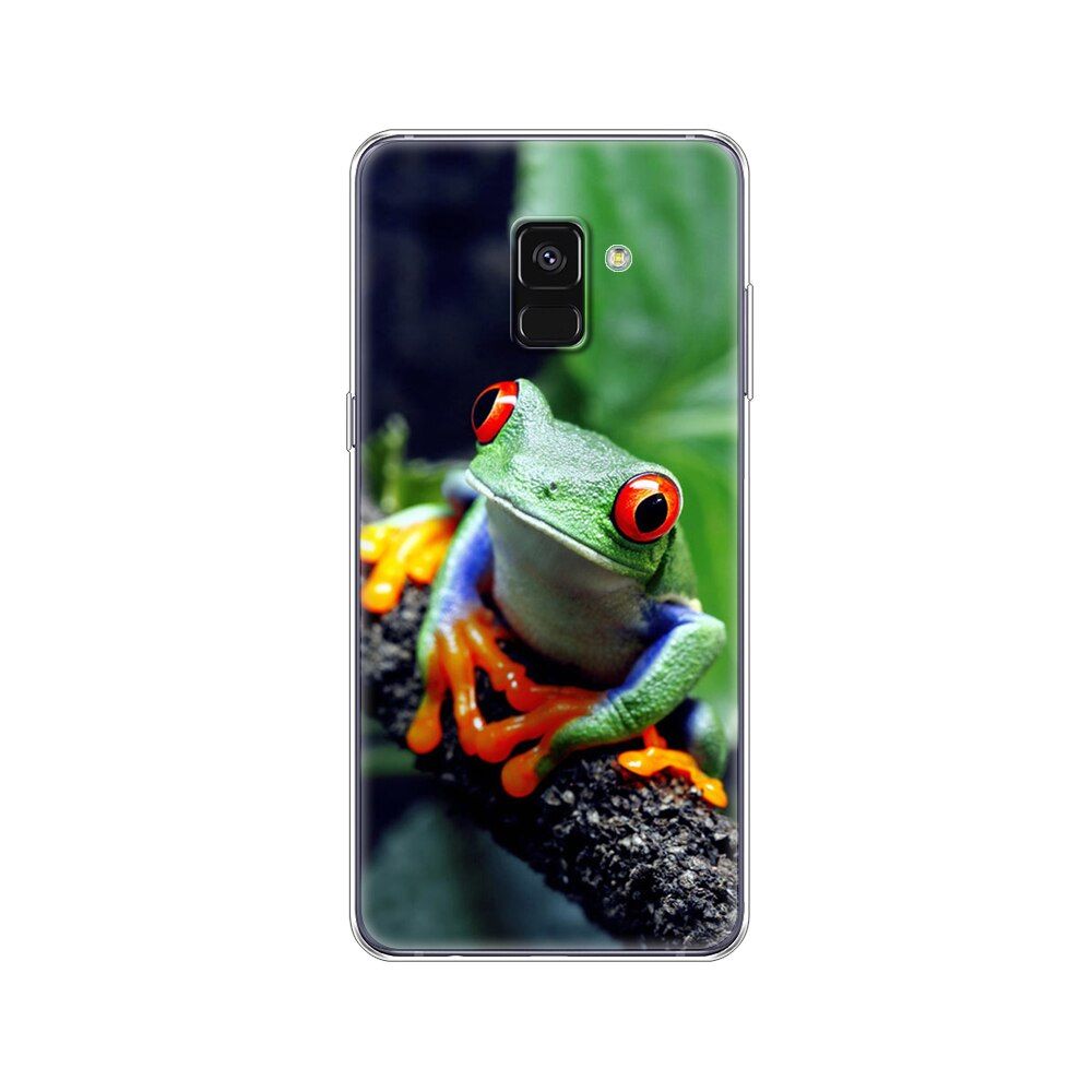 cases For Samsung Galaxy A8 2018 A530 A530F case Soft TPU Phone back Cover For Samsung A8 Plus 2018 A730 A730F Clear bag flower