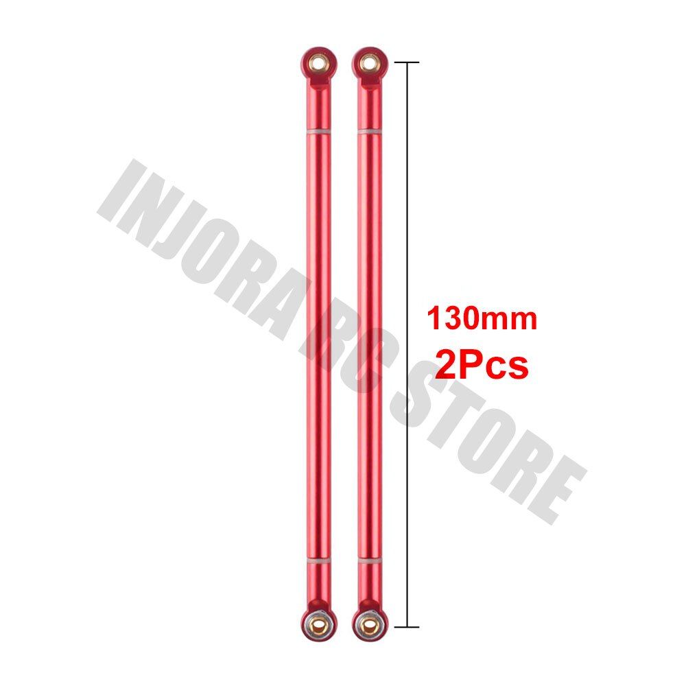 2pcs Aluminum Alloy Metal Link Rod 70/80/90/100/110/120/130MM for 1/10 Scale RC Crawler Car Axial SCX10 D90