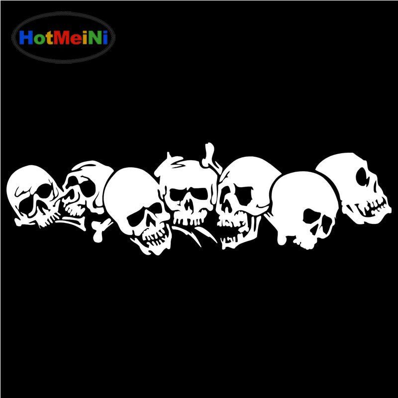 HotMeiNi SKULL Vinyl Car Stickers Motorcycle Decals Car Styling Accessories 19.4cm x 5.7cm