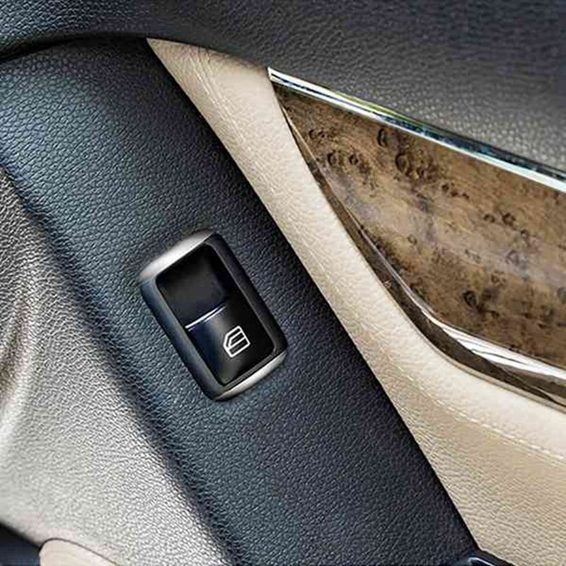 4Pcs Car Door Seat Memory Lock Switch Button Stickers Cover Trim