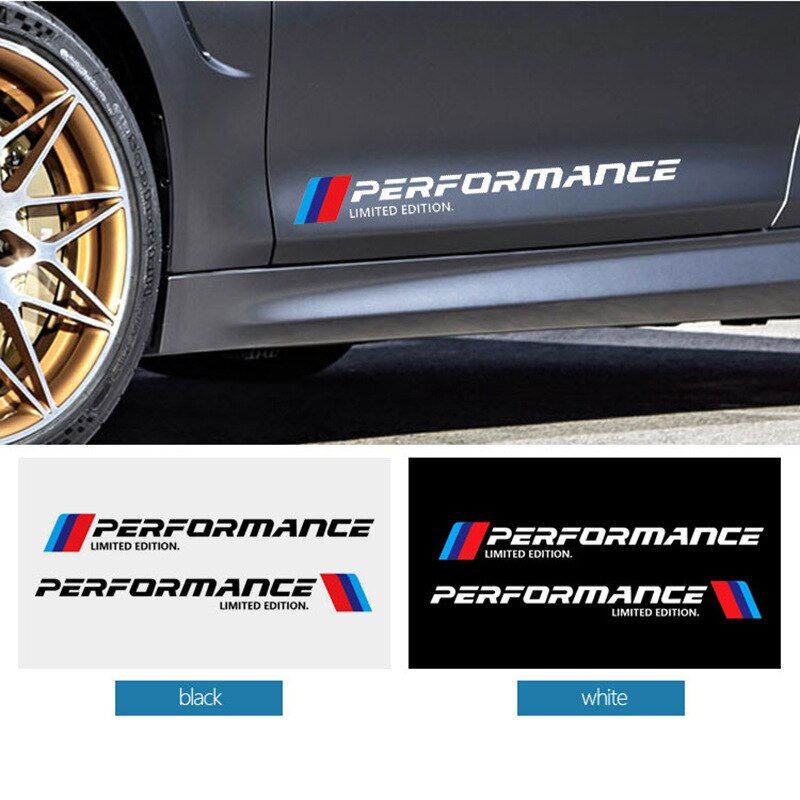 2pcs/lot Personalized Car Sticker Car Door Sticker PERFORMANCE Limited Editon Reflective Decal Car Styling Exterior Accessories