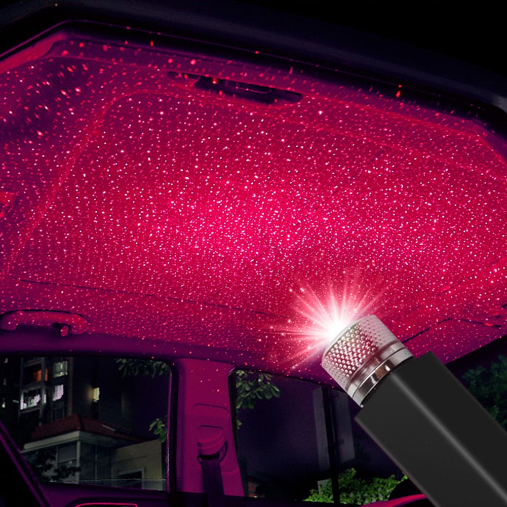 Universal Mini LED Car Roof Star Night Lights Projector Light Interior Ambient Atmosphere Galaxy Lamp Decoration Light USB Plug