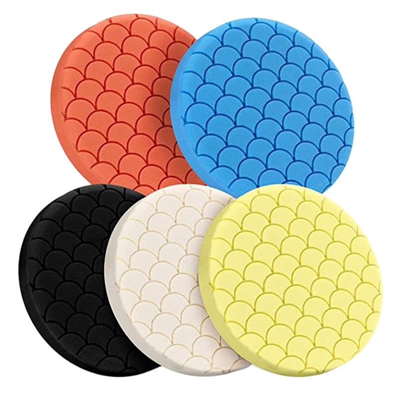 5Pcs 3 Inch Polishing Pads Buffing Sponge Pads Kit for Car Buffer Polisher Sanding, Waxing, Polishing, Sealing Glaze