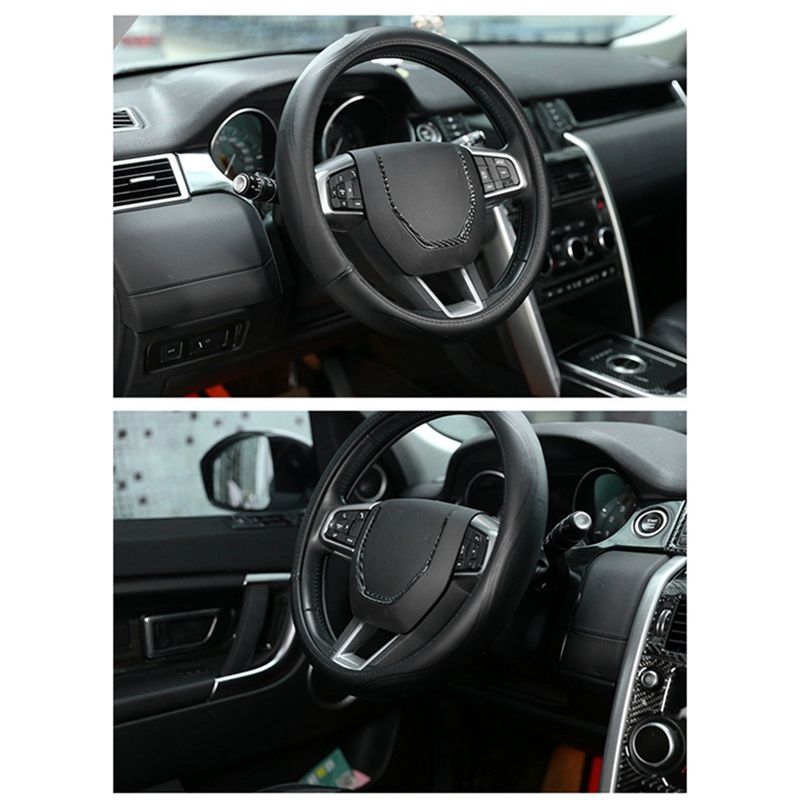 Steering Wheel Decoration Frame Cover Trim Interior Accessories Carbon Fiber for Land Rover Discovery 2015-2019