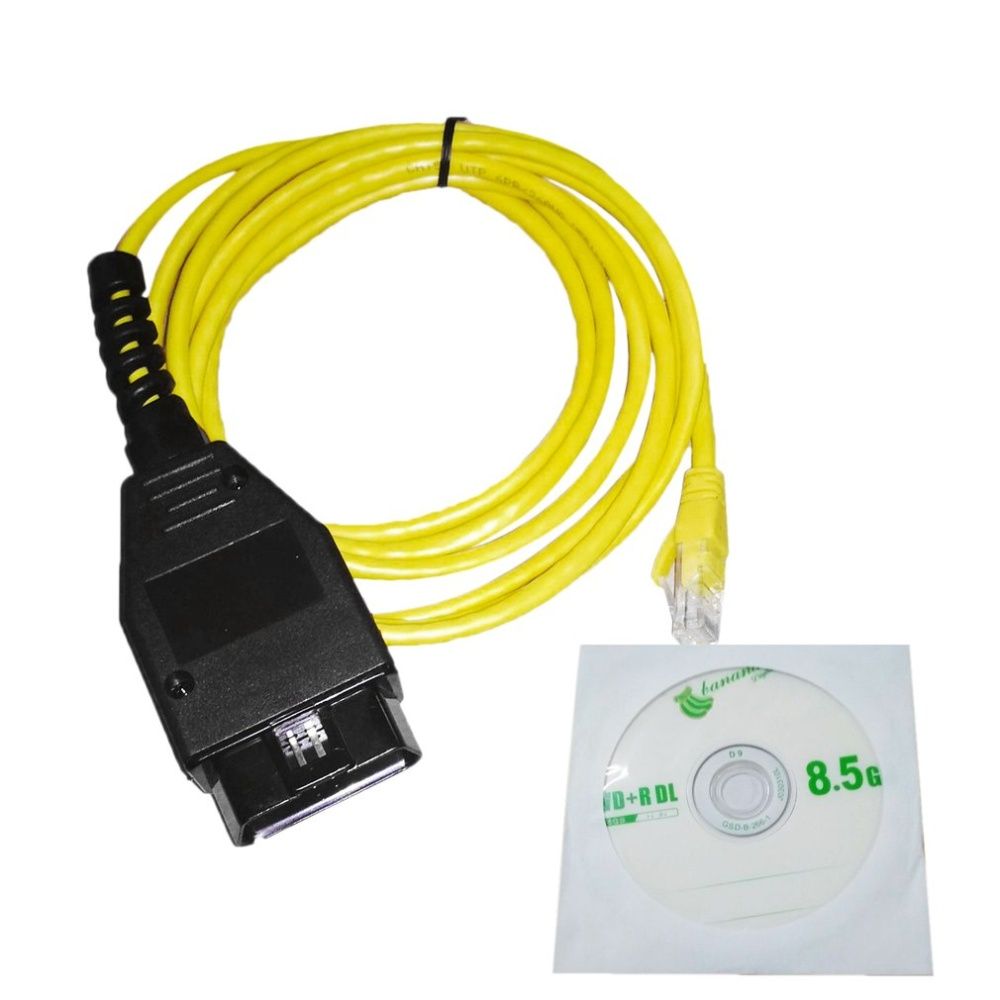 Ethernet To Obd Interface Cable E-Sys Icom Coding F-Series For Bmw Enet 2M Yellow