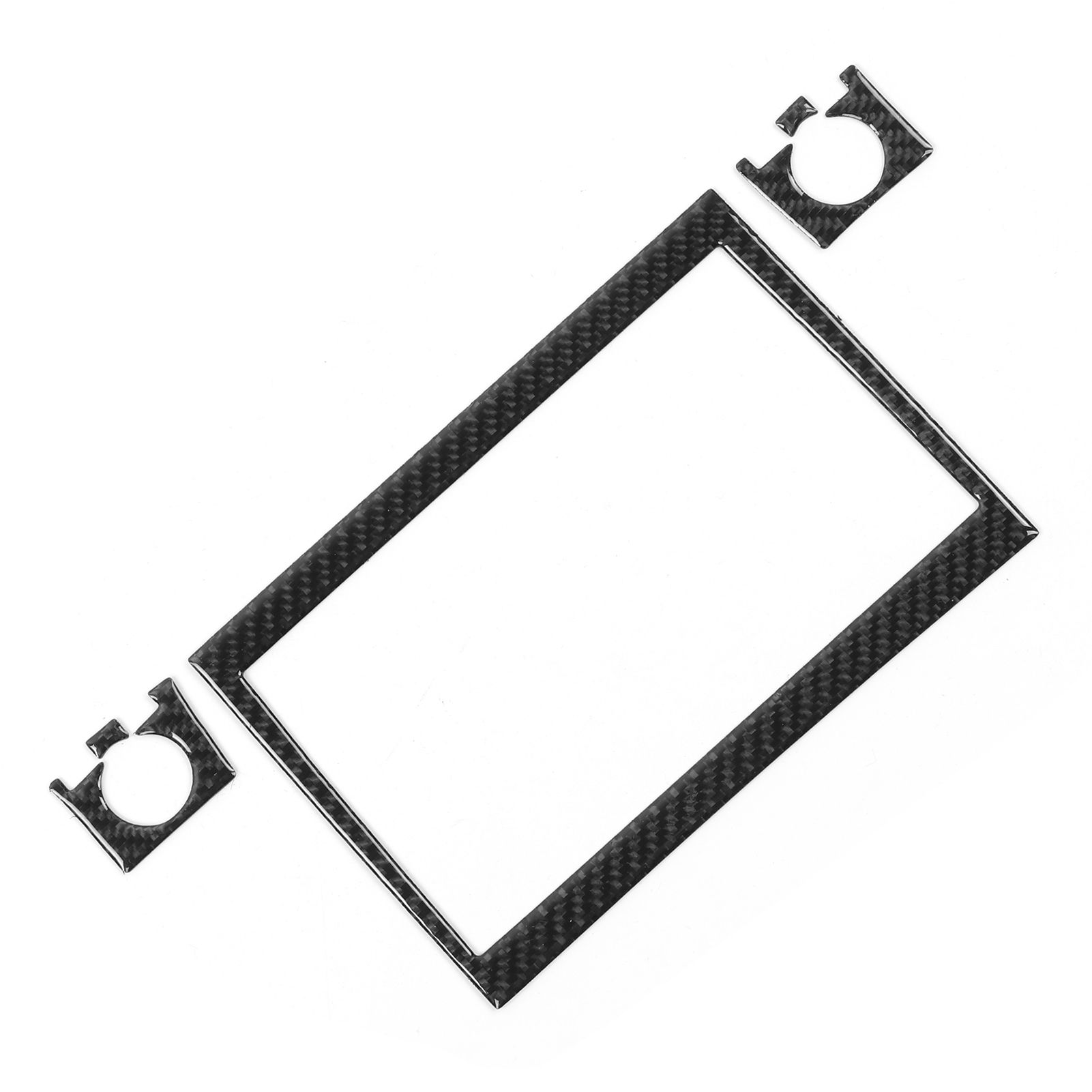 Himeng La 5pcs CD Radio Navigation Panel Trim Frame Carbon Fiber Sticker Decoration Fit for Prius 2012-2015