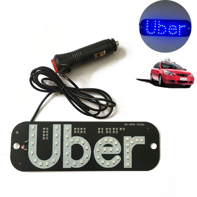Taxi Uber indicator Sign light Windshield Logo Lamp with Bright LED Bulb mark symbol marker working Work-TAXI