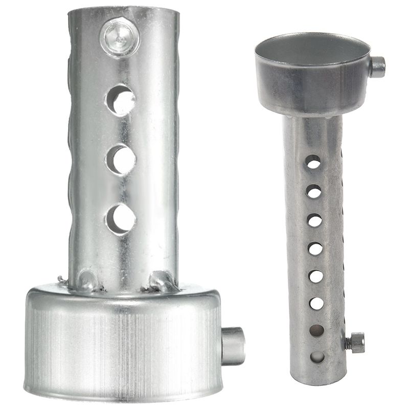 2x Silver Motorcycle Exhaust Can Muffler Insert Baffle DB Killer Silencer 45mm x 80mm & 45mm x 140mm