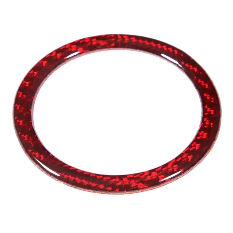 Engine Start Button Ring Trim Decoration Left-Hand Driving Fits for Subaru BRZ 2013-2017 Carbon Fiber Red