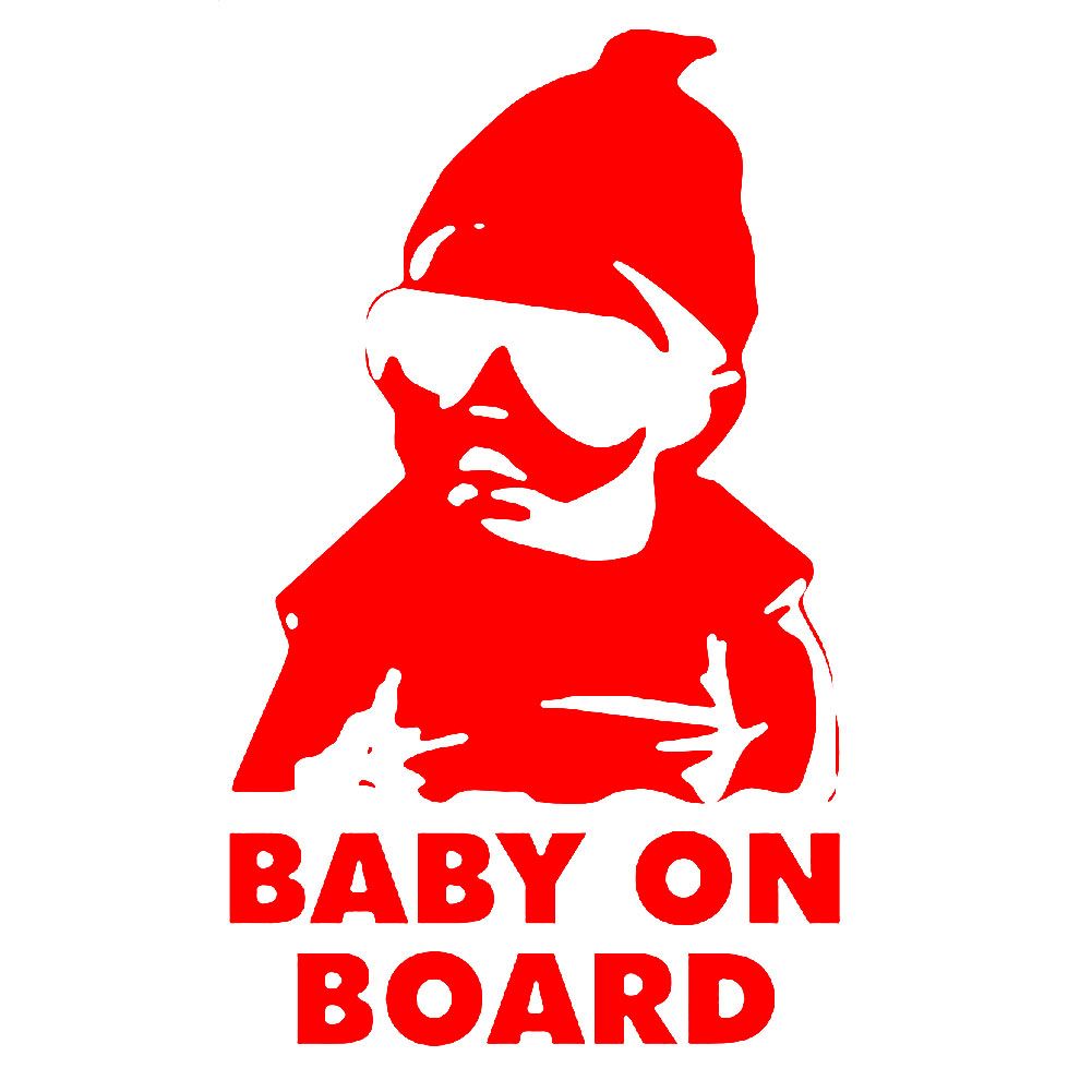 Cool Boy Baby on Board Car Vehicle Body Window Reflective Decals Sticker Decor