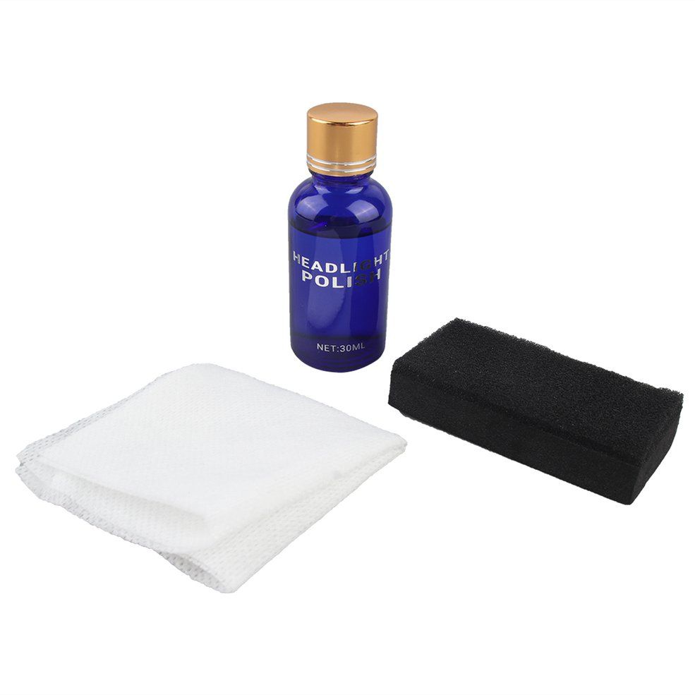 Car Headlight Lens Restoration Liquid Professional Restorer Polishing Tool Kit-blue