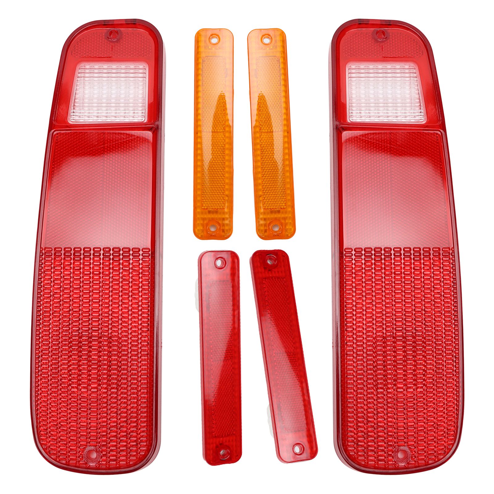6pcs Tail Lamp And Side Mudguard Kit 2‑74f Accessory For Econoline Van 1975‑1991
