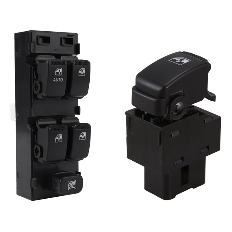 2PCS Window Control Switch Driver Side for Hyundai 93570-1C110 with Window Single Switch for Hyundai 93580-1C000WK