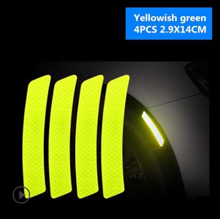4pcs Fluscent Car Reflective Strips Warning Stickers For Opel  H G J zafira Jeep Wrangler Renegade Grand Cherokee