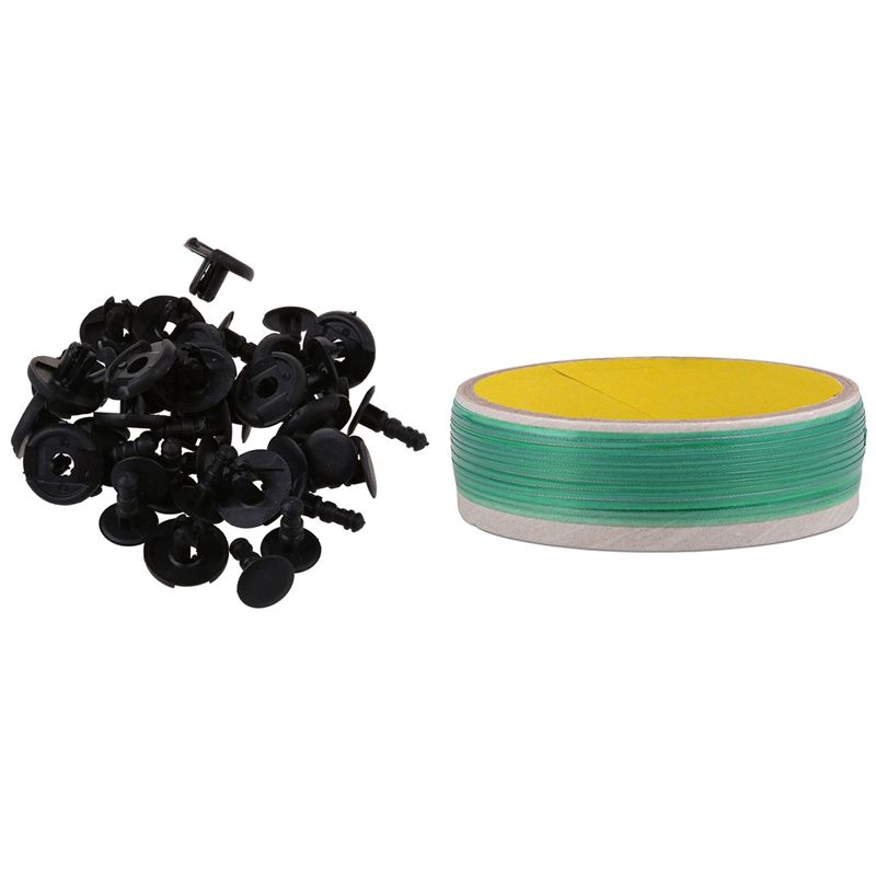 BRADOO- 20X Fender Bumper Plastic Trim Clips for Mazda Toyota with 10M Car Knifeless Cutting Tape for Vinyl Cutting